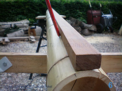 Cutting the bamboo laminate for the longbow