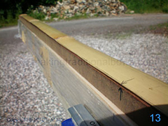 Gluing the laminates of the longbow together