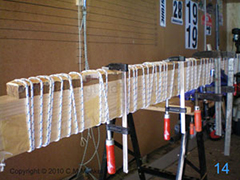 Gluing the laminates of the longbow together