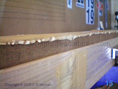 Gluing the laminates of the longbow together