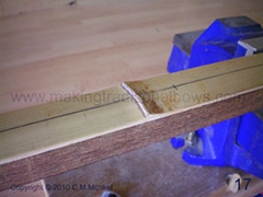 Removing the rind and shaping the bow