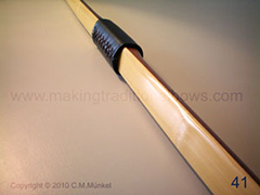 Longbow leather handle